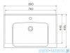 Cerastyle Anova umywalka 80x49,5cm meblowa / ścienna 090700-u